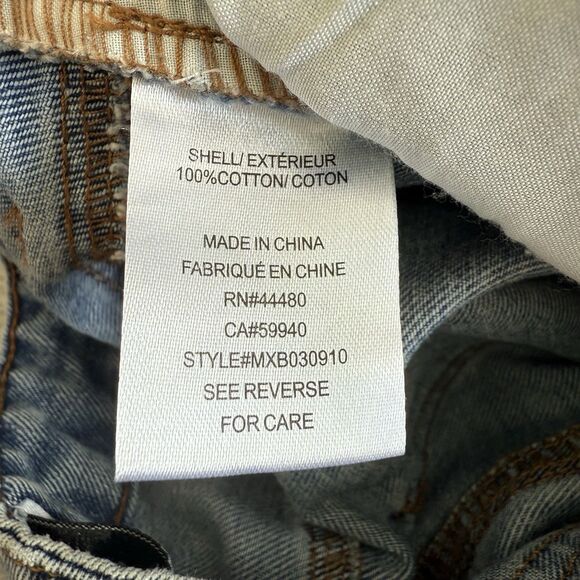 Love Fire Denim Cargo Skirt Size 5 Front Slit Pockets Blue Medium Wash Midi Maxi - Picture 7 of 8